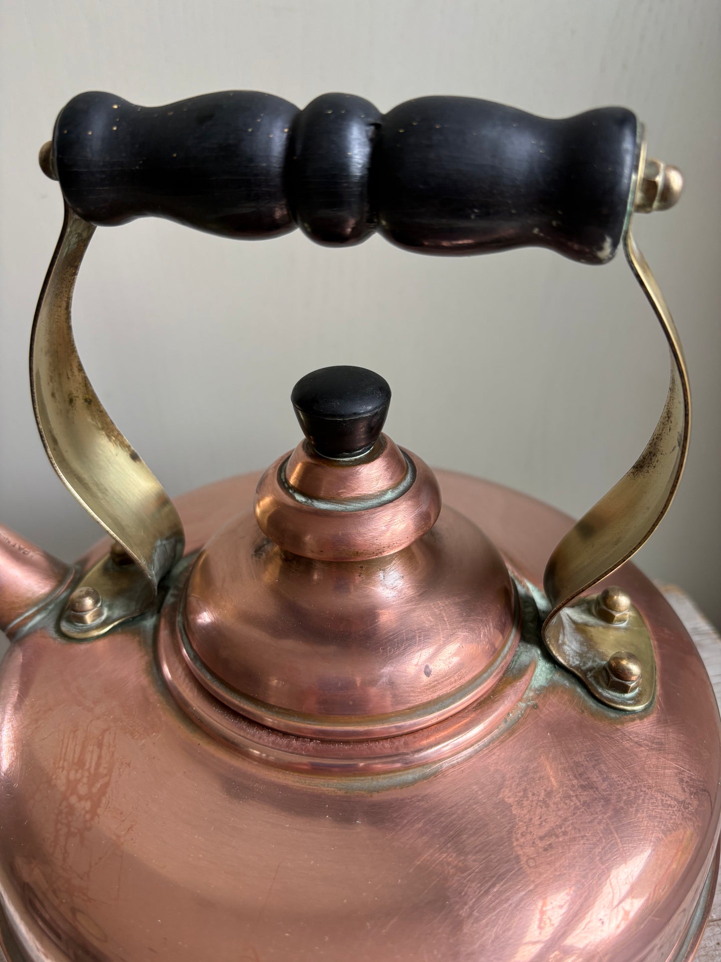 Simplex Patent Whistling Copper Kettle, English Copper Kettle