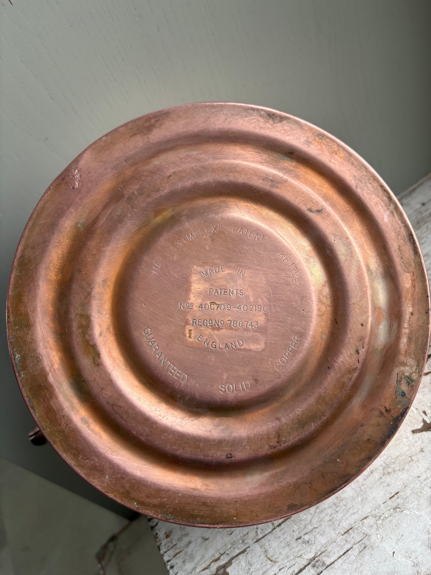 Simplex Patent Whistling Copper Kettle, English Copper Kettle