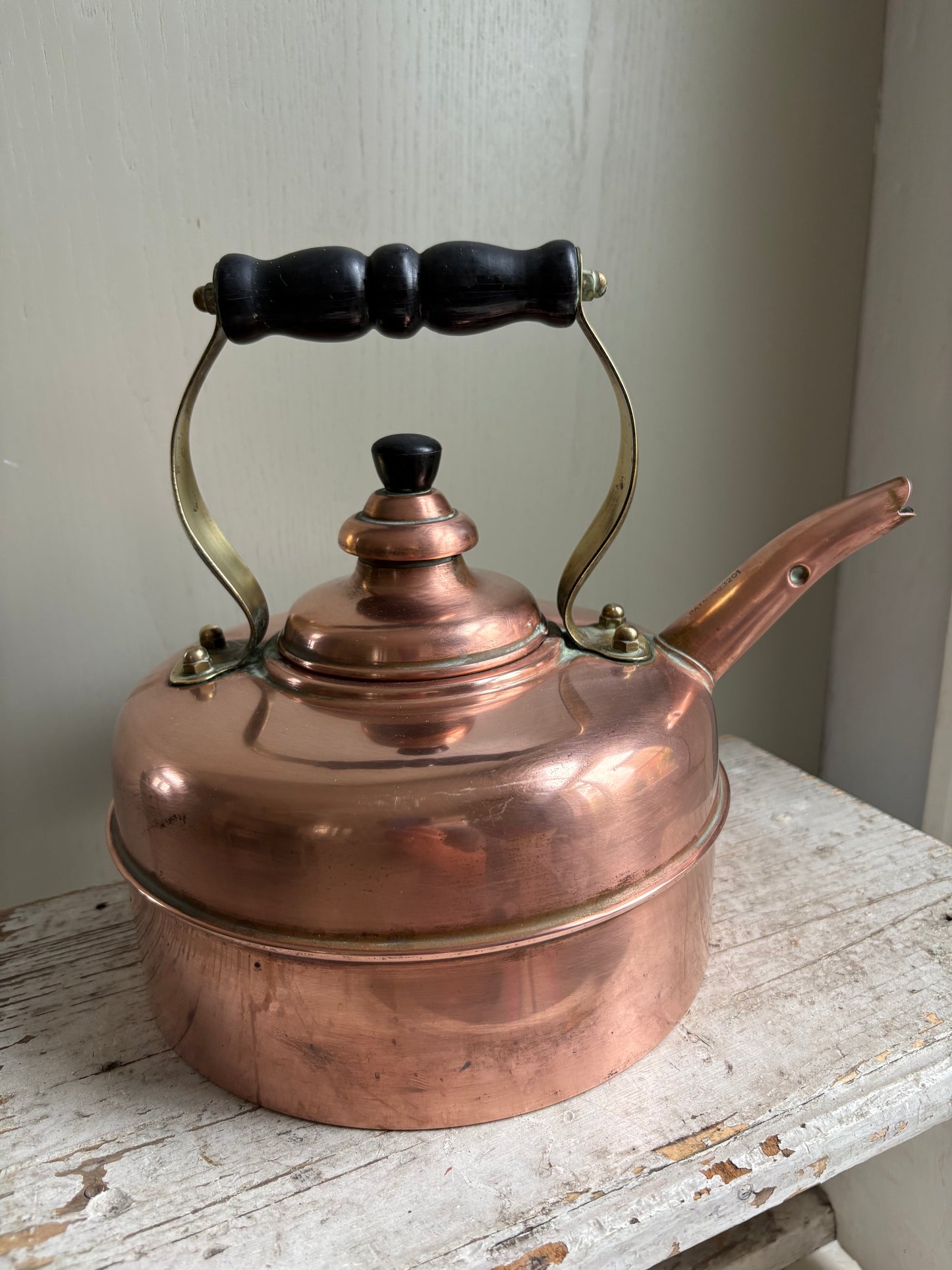 Simplex Patent Whistling Copper Kettle, English Copper Kettle