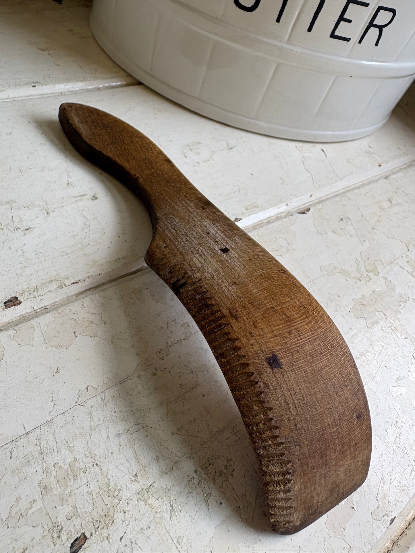 Antique English Butter Curler,Treen