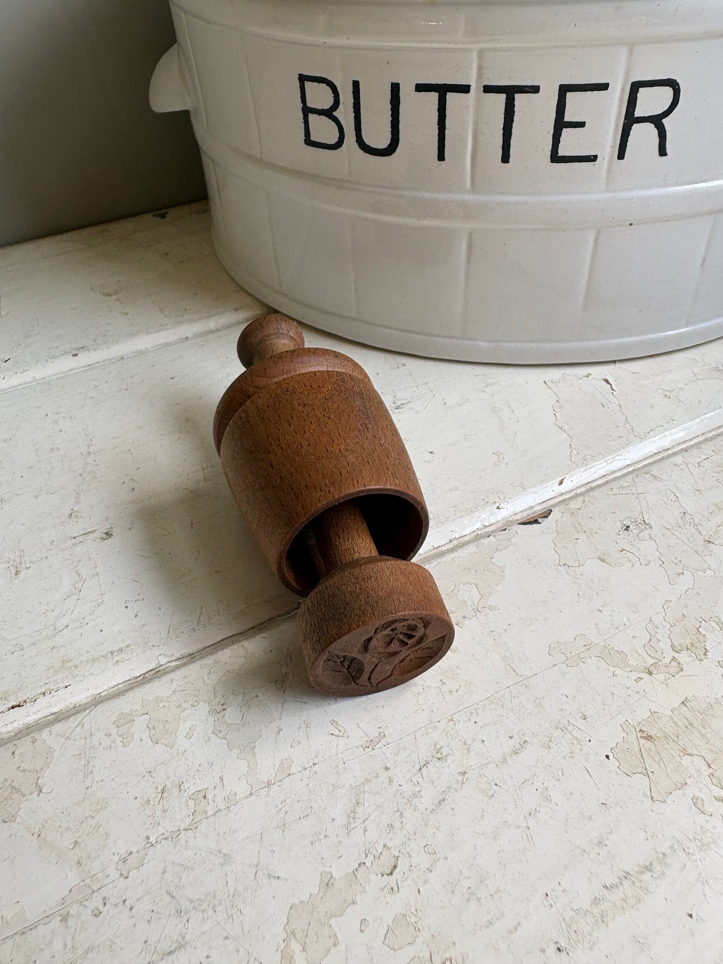 Small Butter Stamp-Treen-Butter Mould