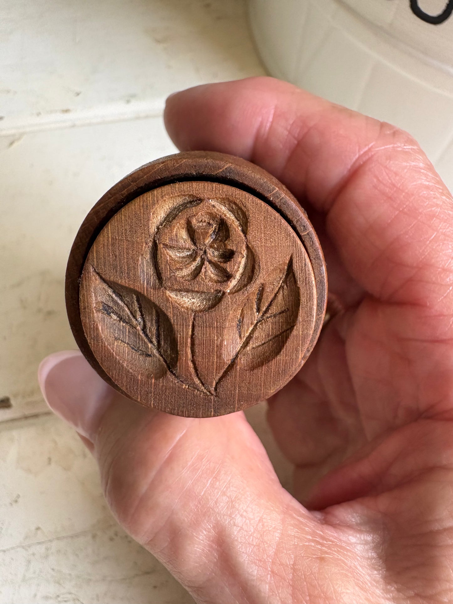 Small Butter Stamp-Treen-Butter Mould