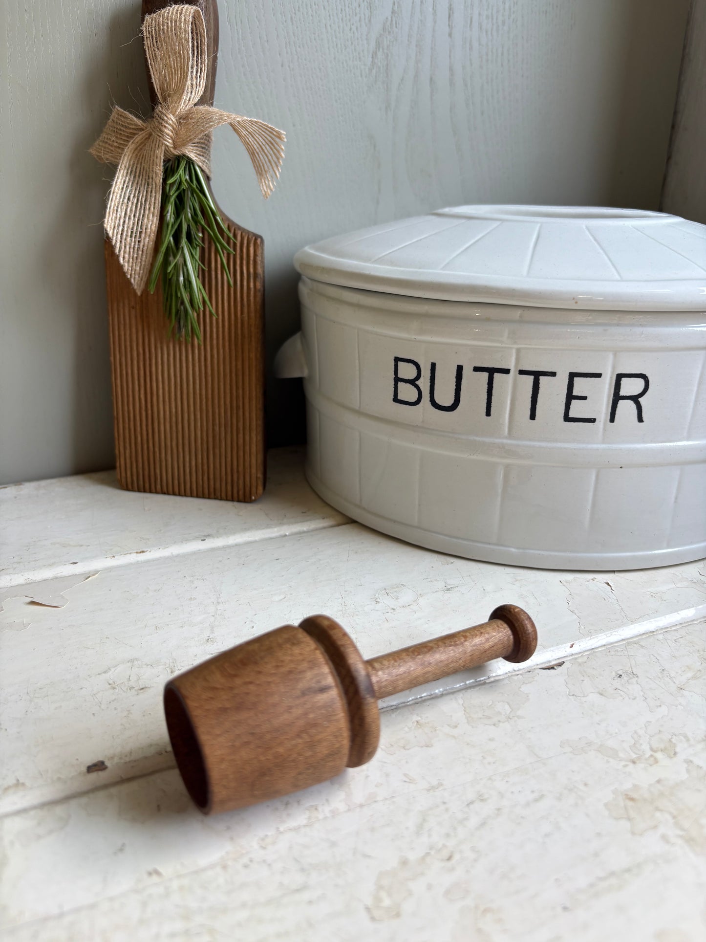 Small Butter Stamp-Treen-Butter Mould