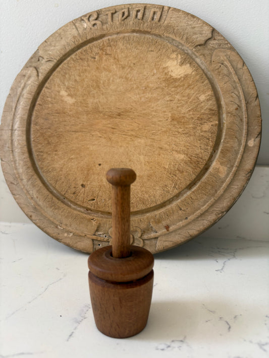 Small Butter Stamp - Treen -Butter Mould