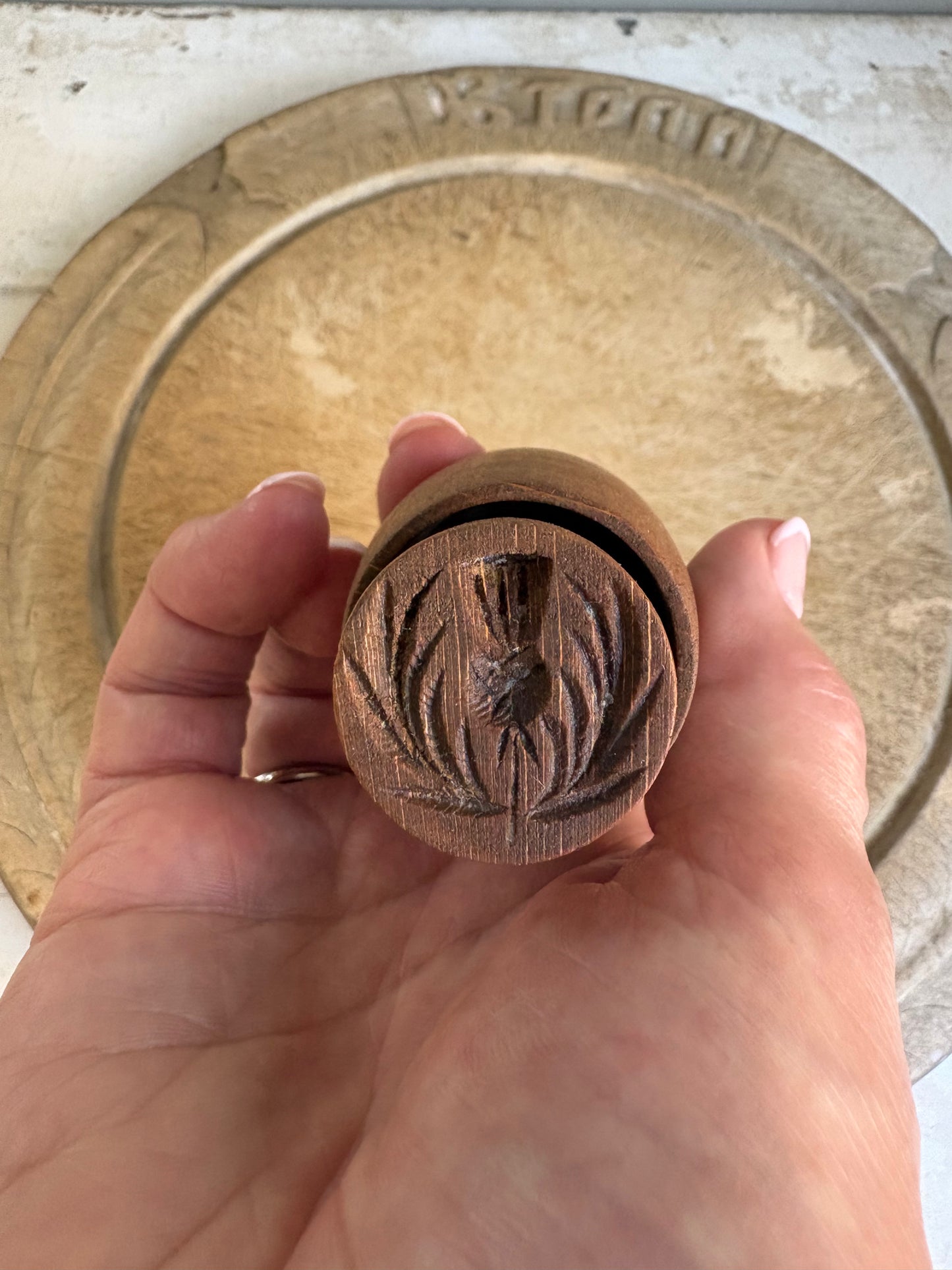 Small Butter Stamp - Treen -Butter Mould