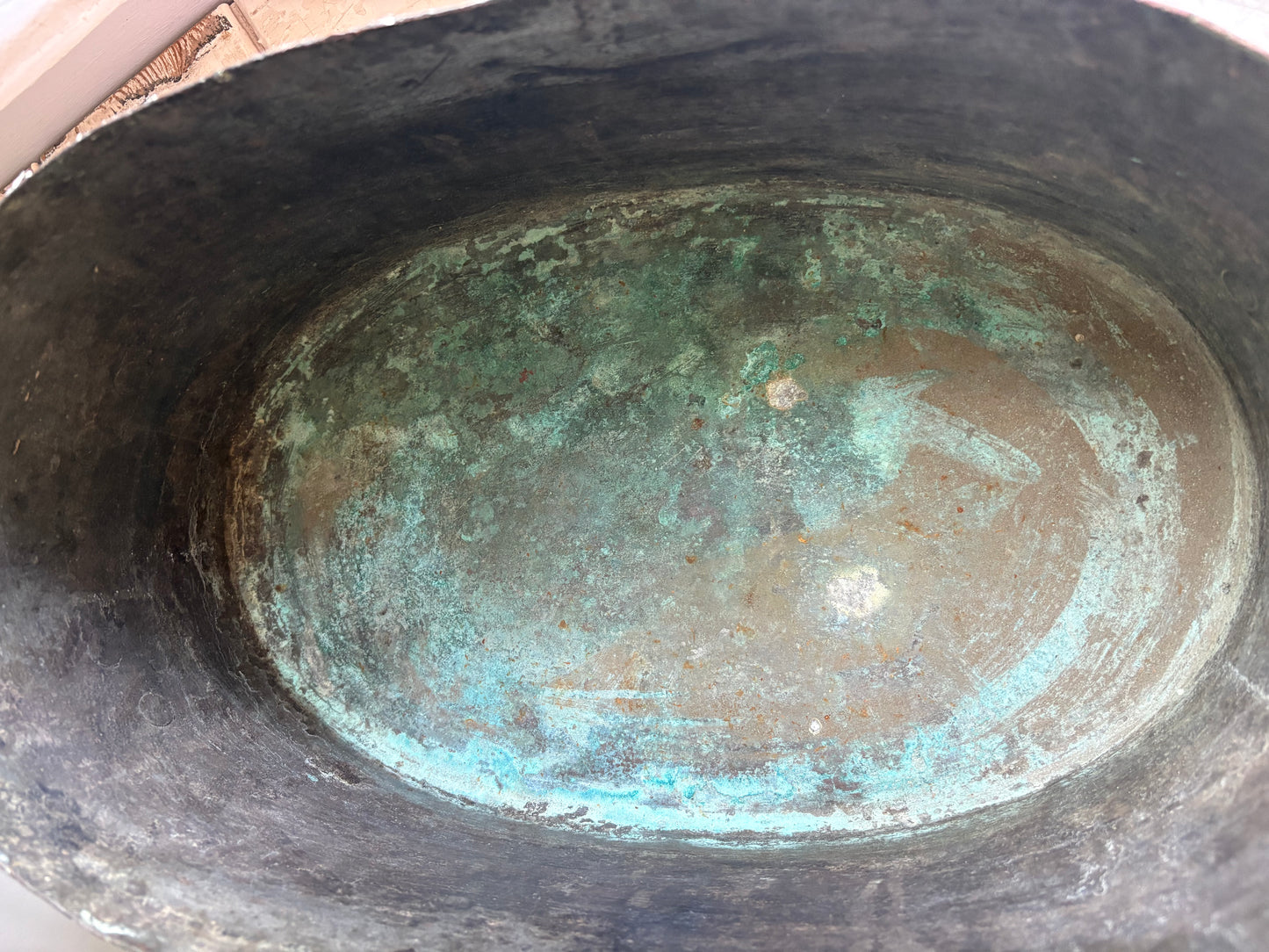 Large oval copper pan - kitchenalia