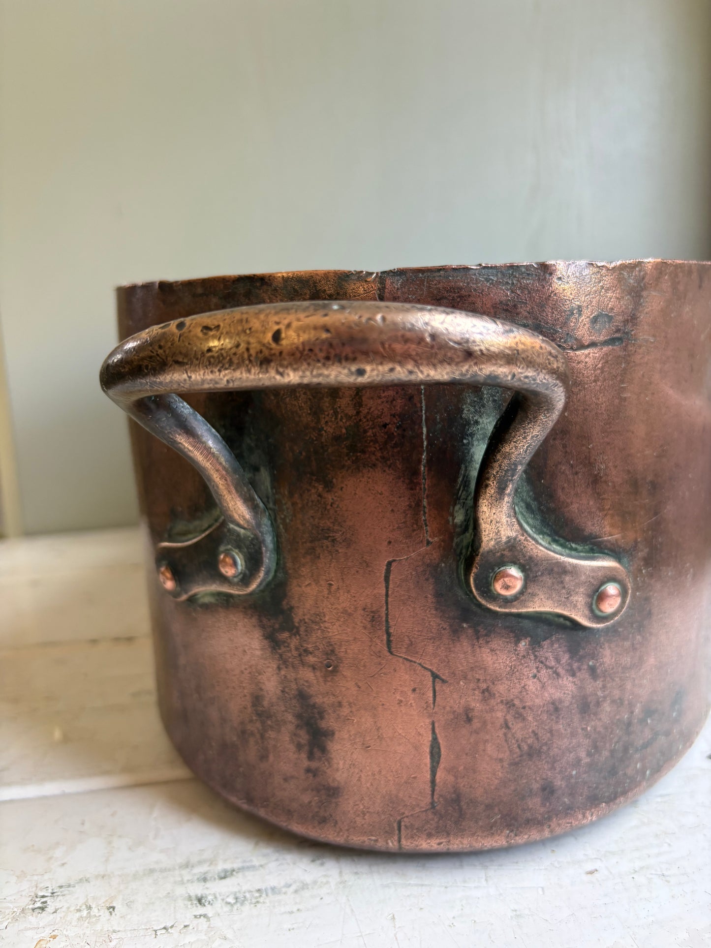 Large oval copper pan - kitchenalia