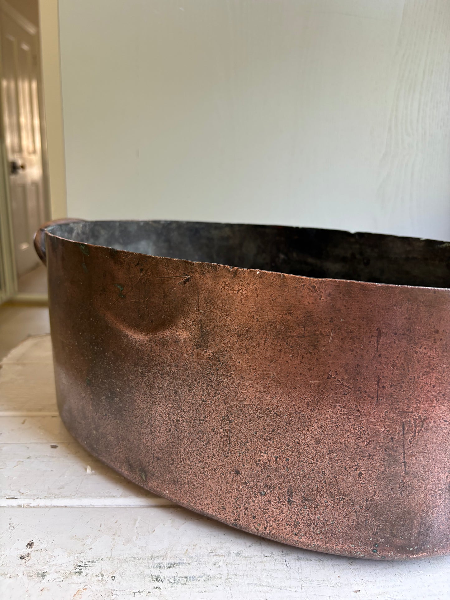 Large oval copper pan - kitchenalia