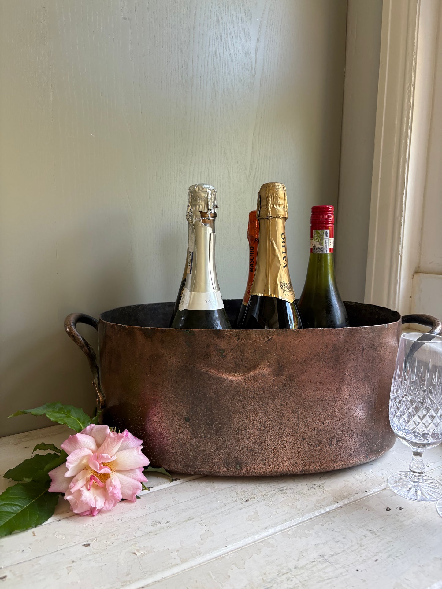 Large oval copper pan - kitchenalia