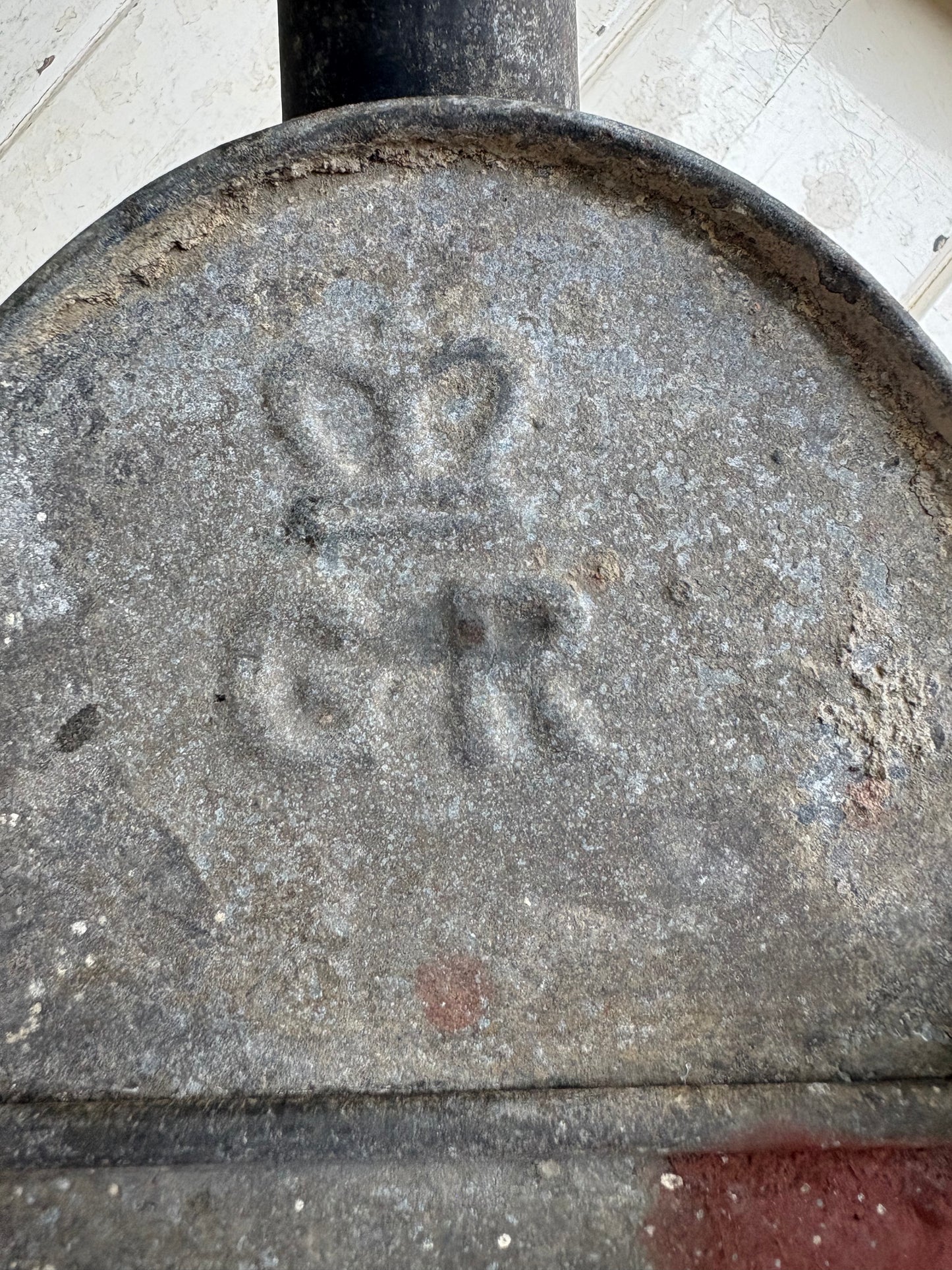 Galvanised water can, War department