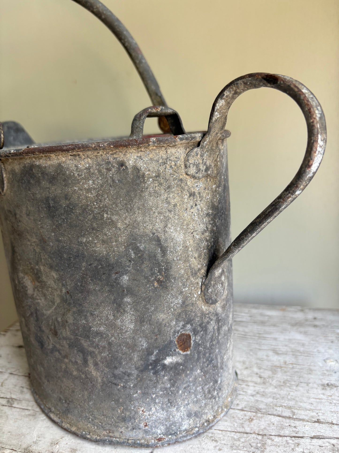 Galvanised water can, War department