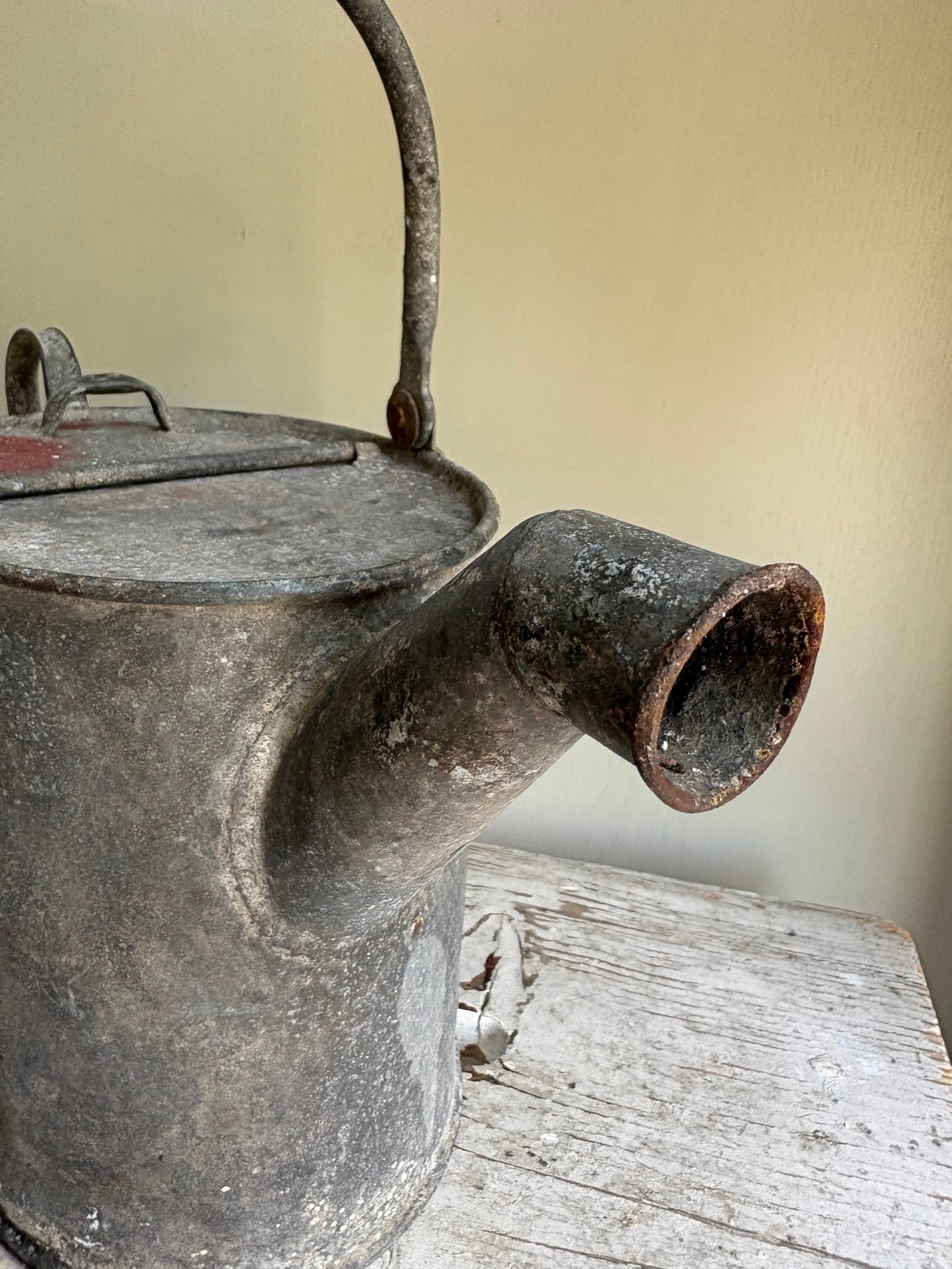 Galvanised water can, War department