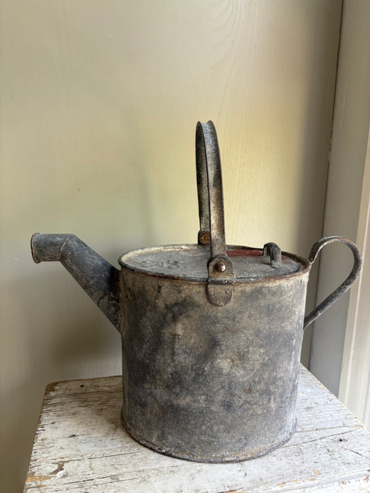Galvanised water can, War department