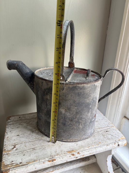 Galvanised water can, War department