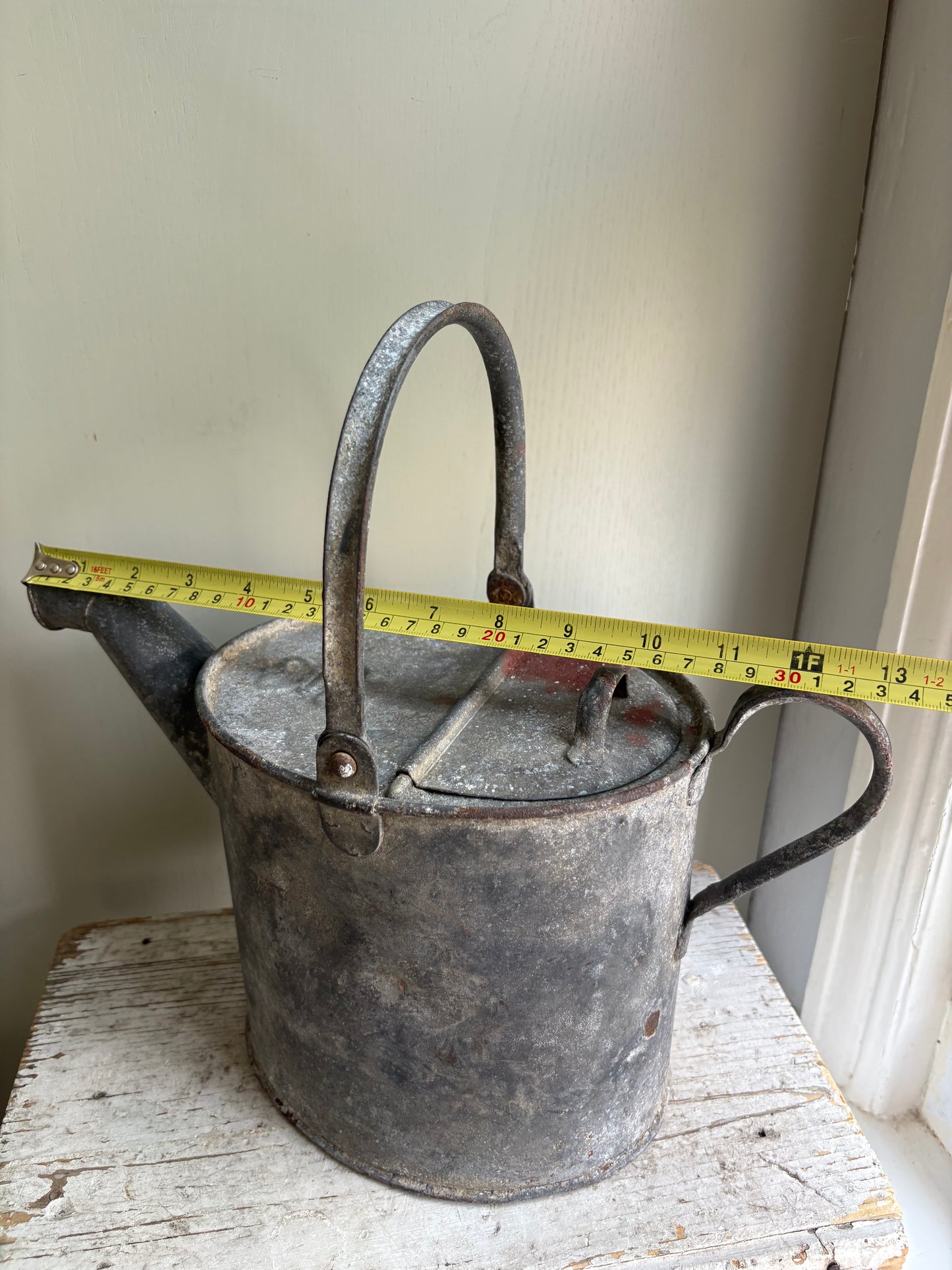 Galvanised water can, War department