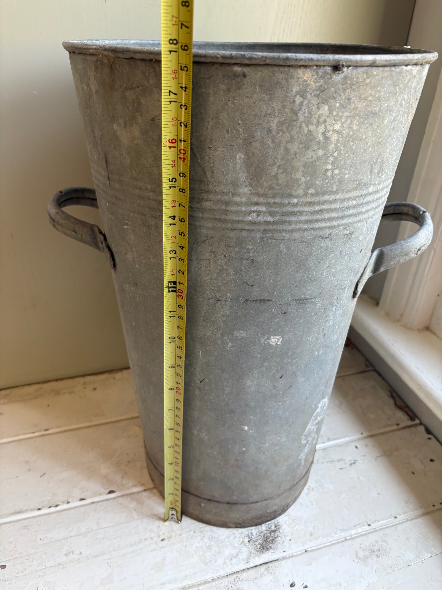 Vintage Galvanised Florist Bucket.