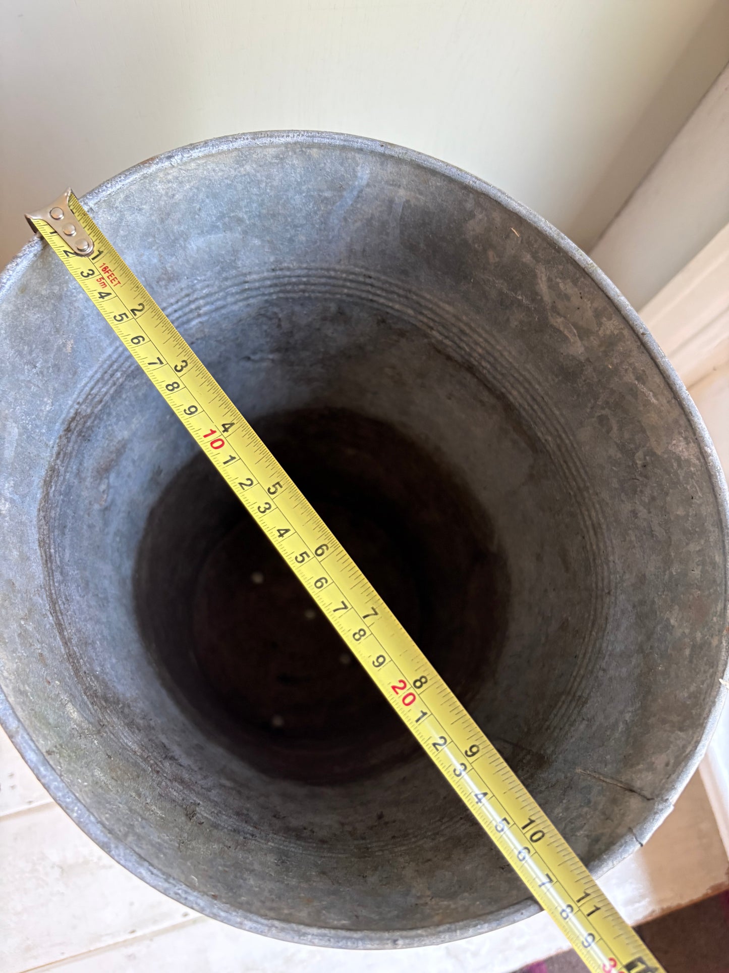 Vintage Galvanised Florist Bucket.