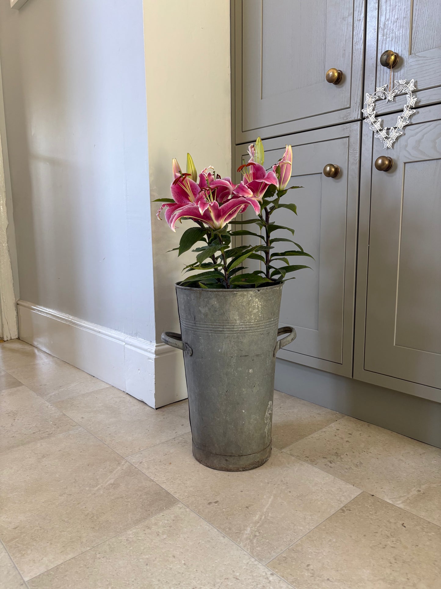 Vintage Galvanised Florist Bucket.