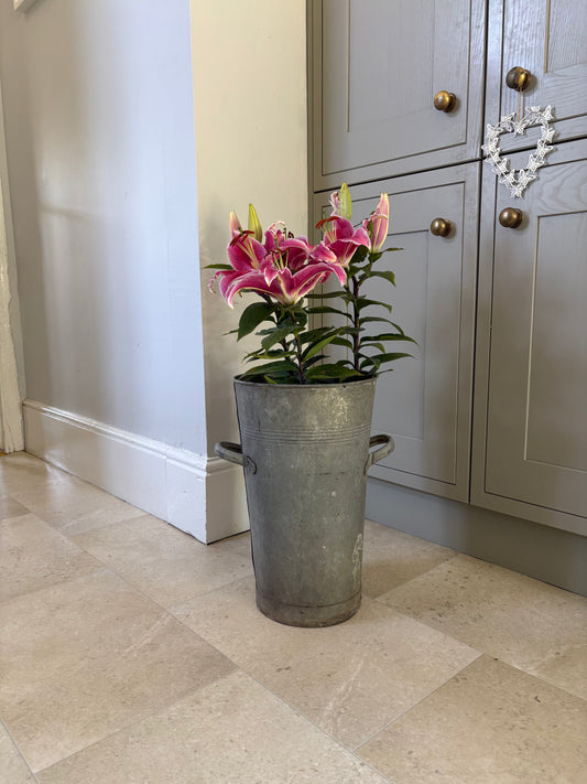 Vintage Galvanised Florist Bucket.