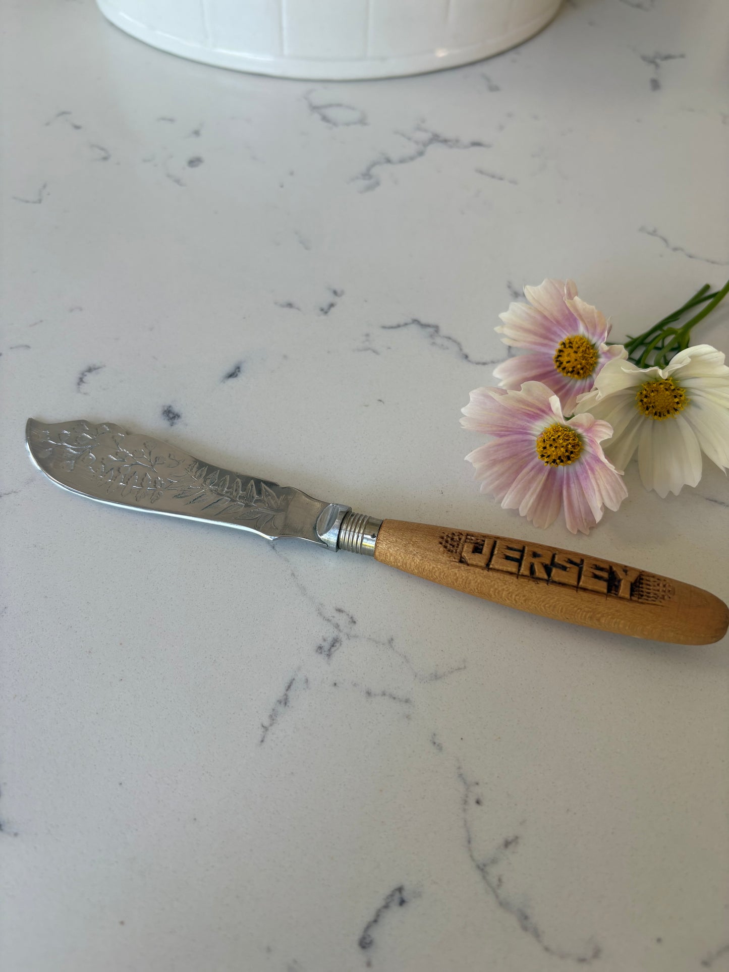 Vintage Carved Butter Spreader.