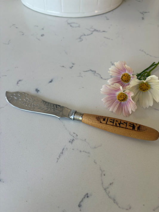 Vintage Carved Butter Spreader.