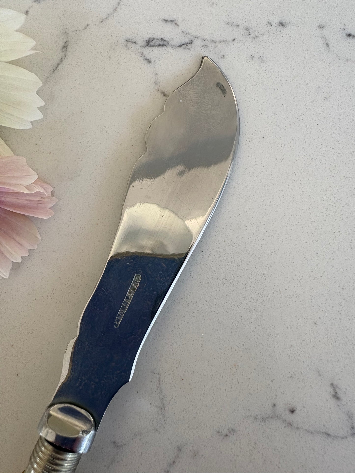 Vintage Carved Butter Spreader.