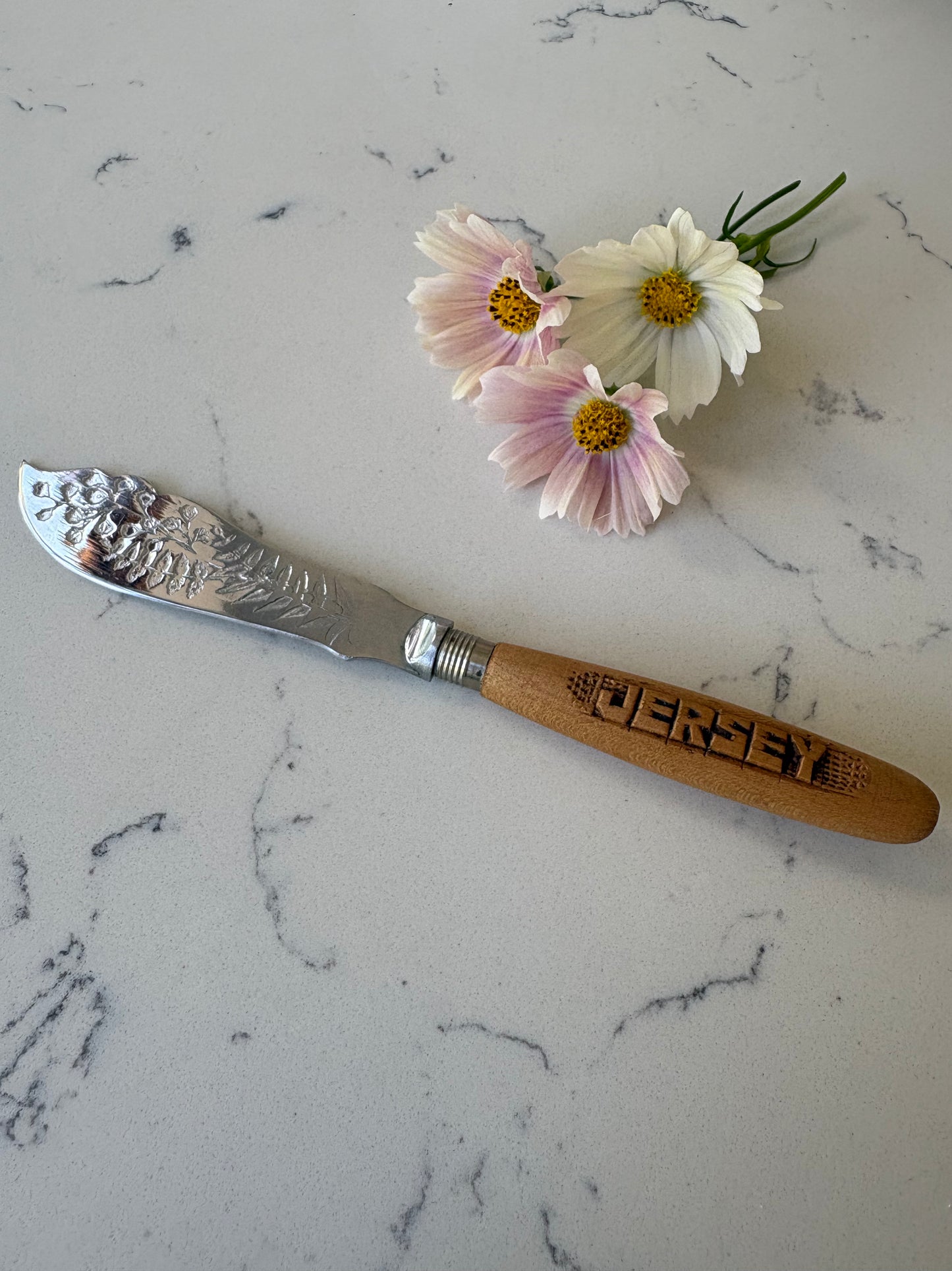 Vintage Carved Butter Spreader.