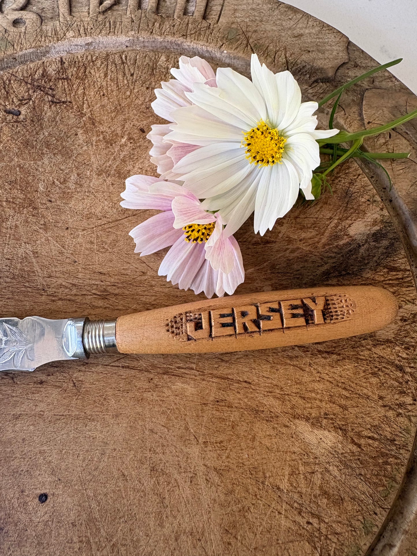 Vintage Carved Butter Spreader.