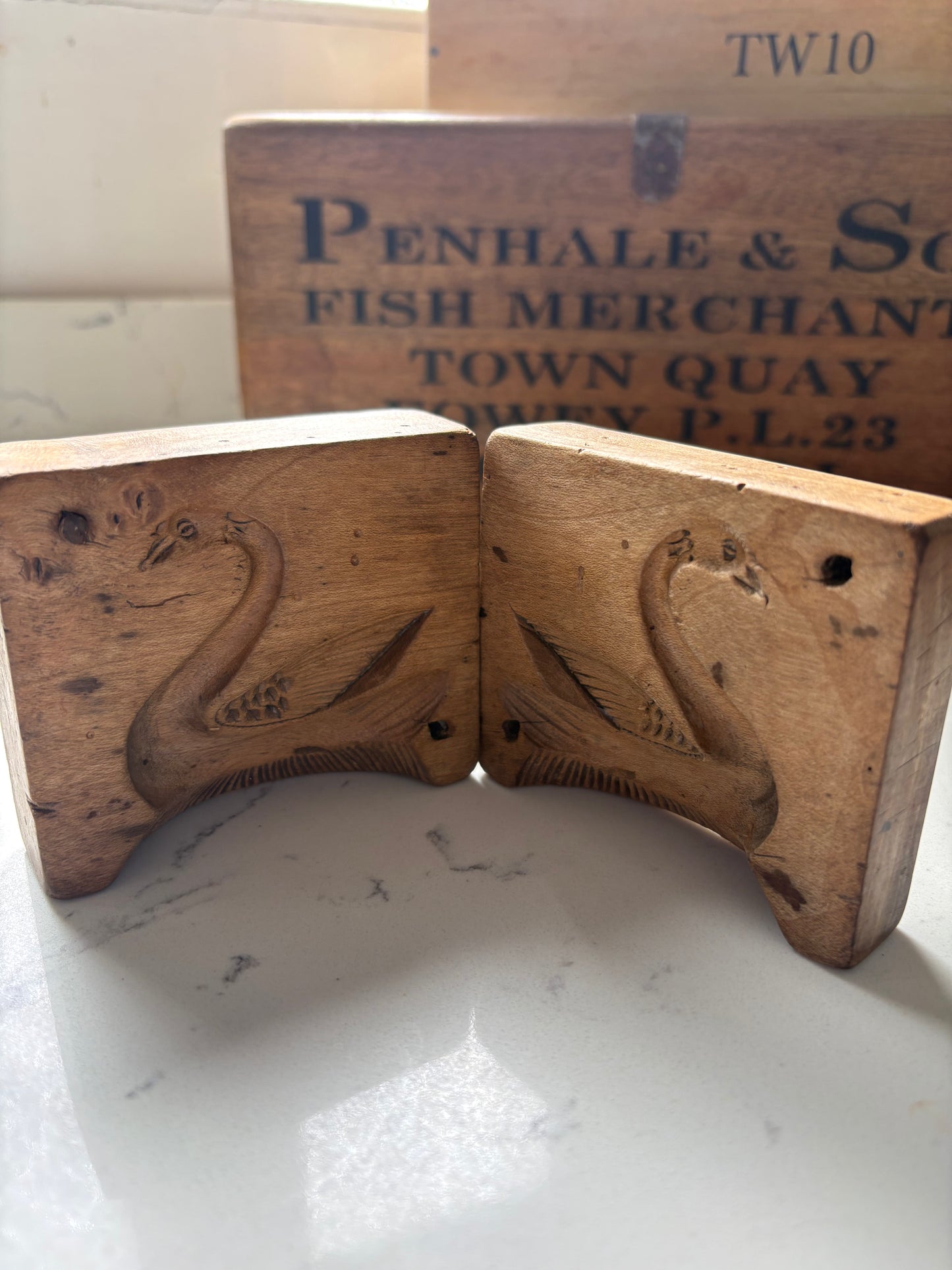 Antique Swan Butter Mould.