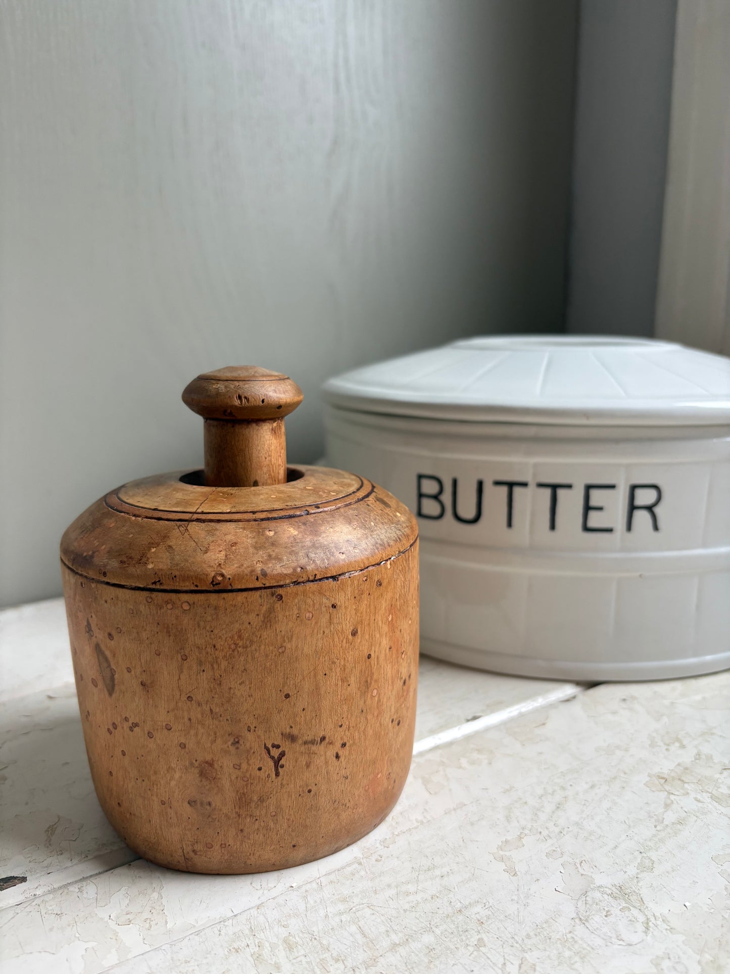 Antique Large Butter Mould, Kitchenalia.