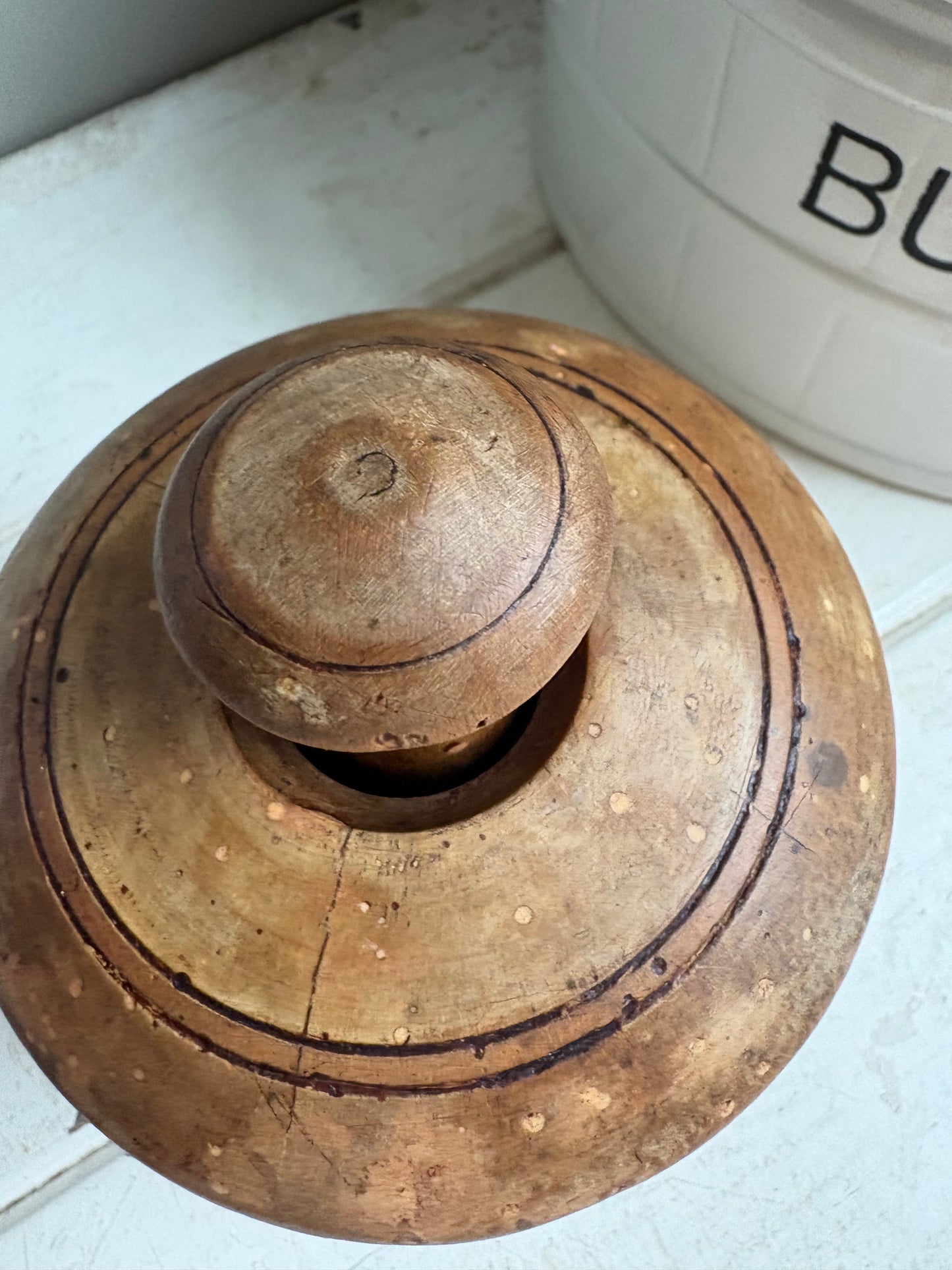 Antique Large Butter Mould, Kitchenalia.