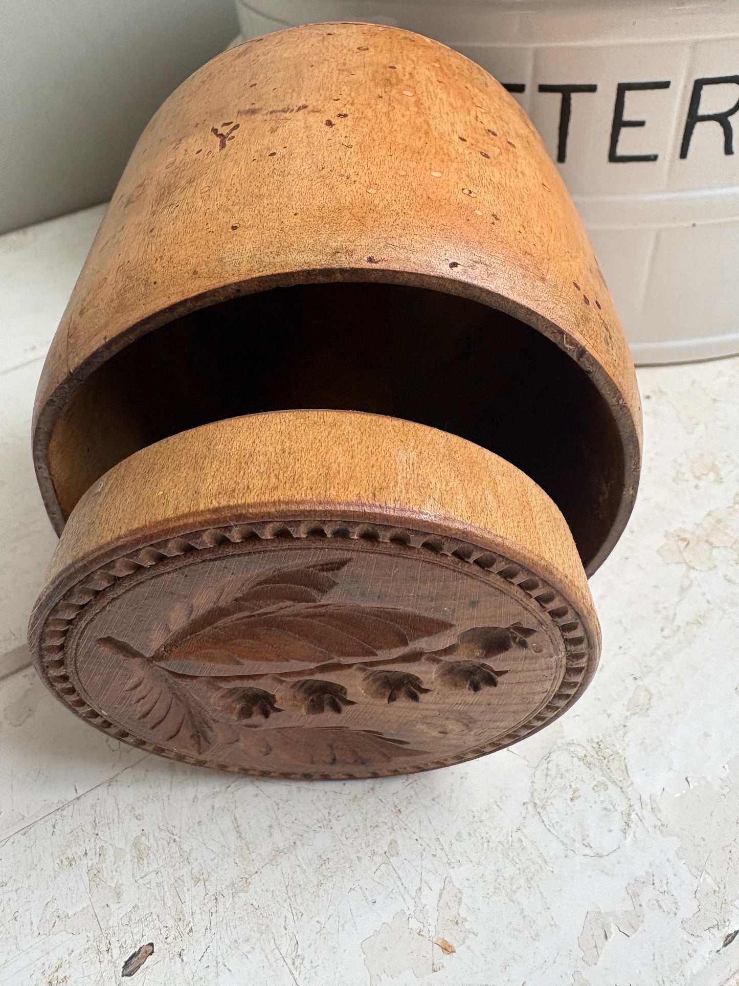 Antique Large Butter Mould, Kitchenalia.