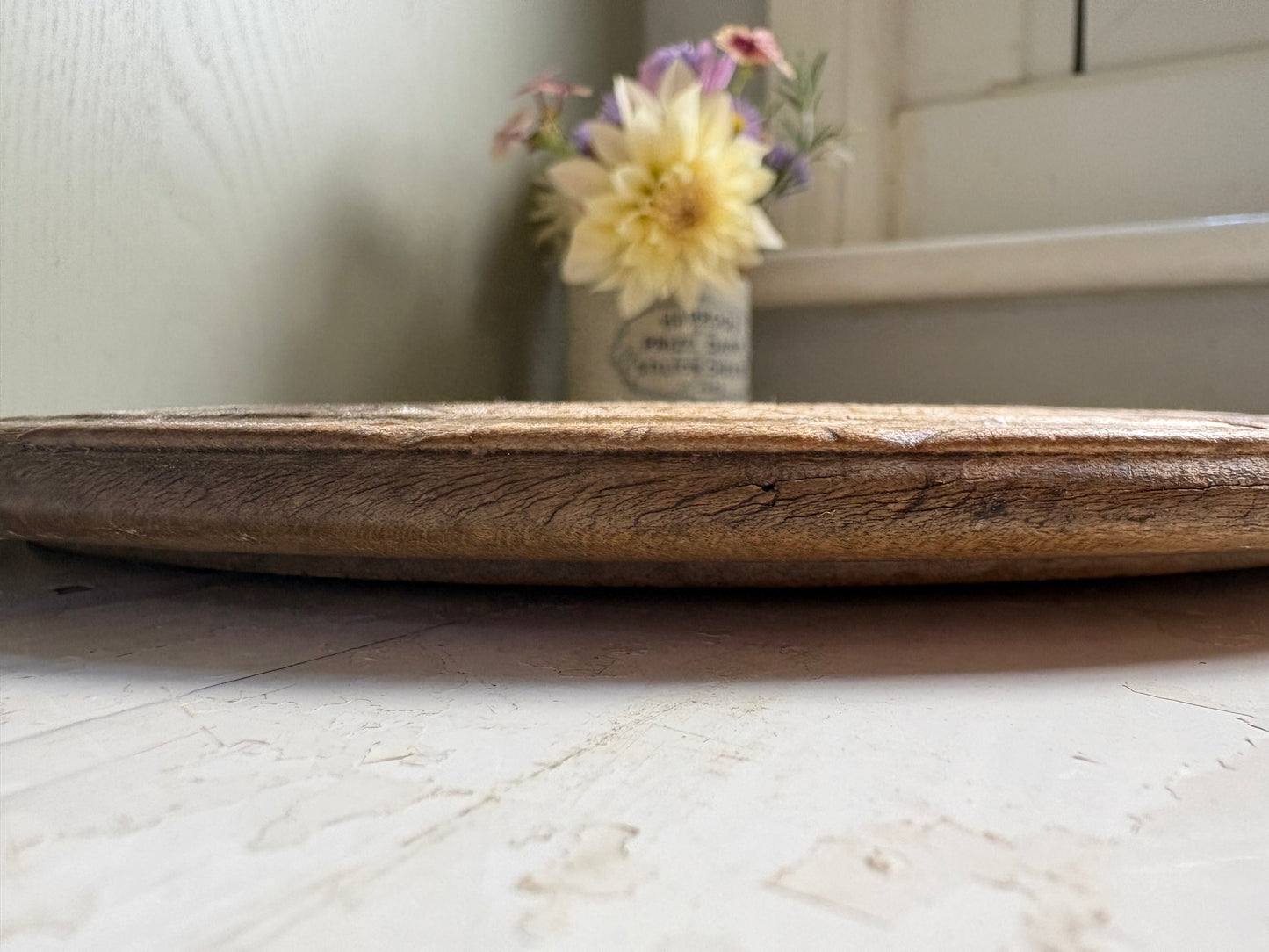 Antique Carved Bread Board, Kitchenalia