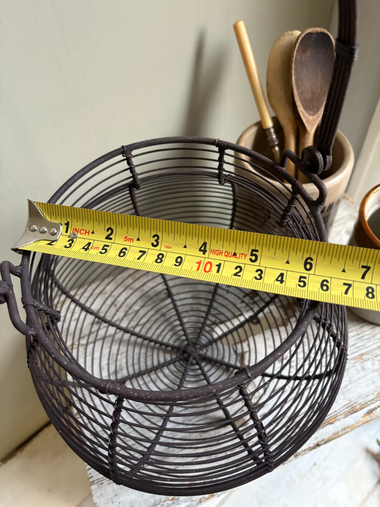 Vintage Style Wire Egg Basket