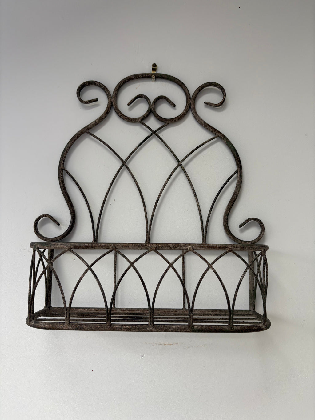 Vintage Style, Small Hanging Metal Planter.