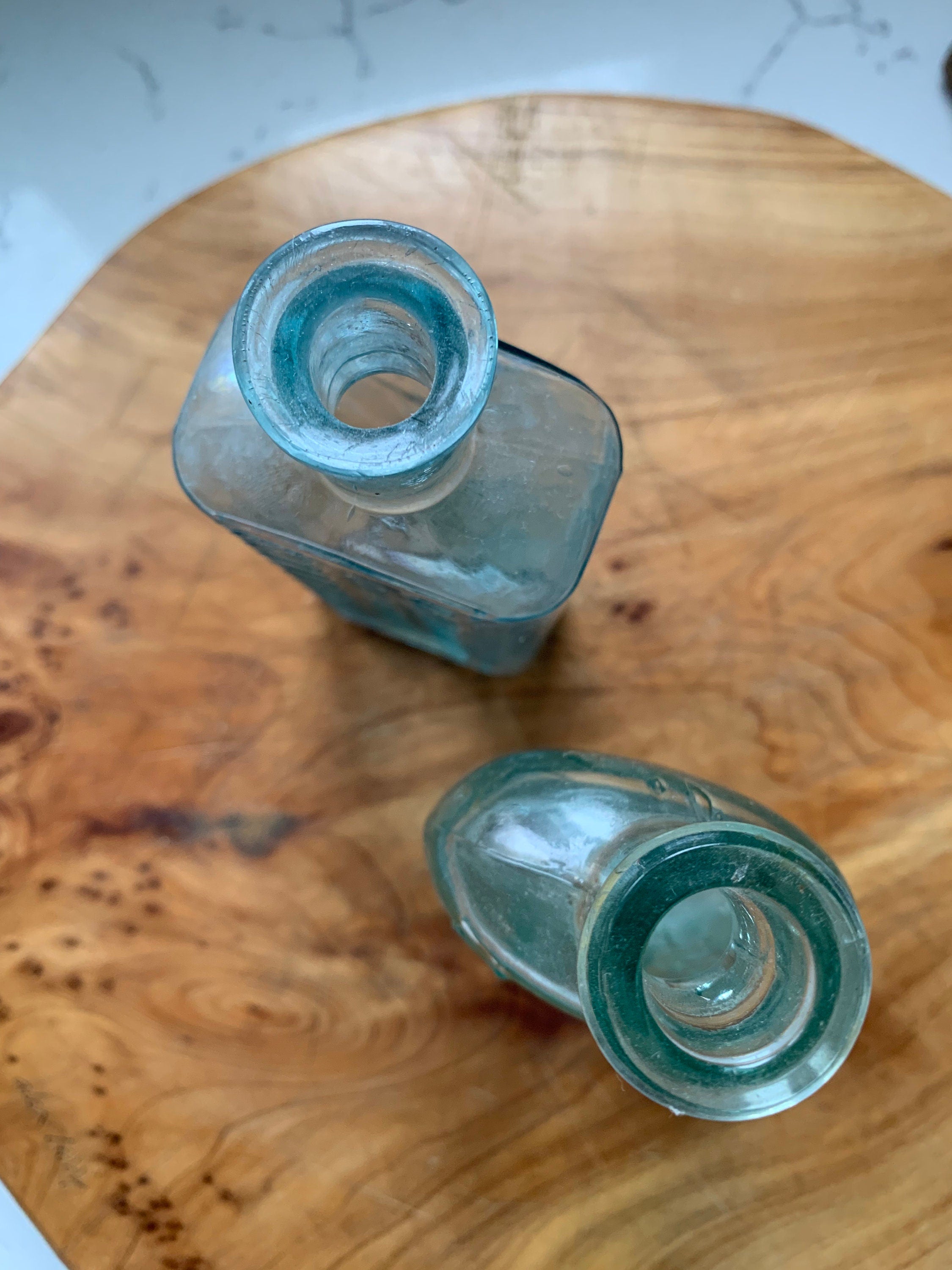 Pair of Vintage Chemist Bottles