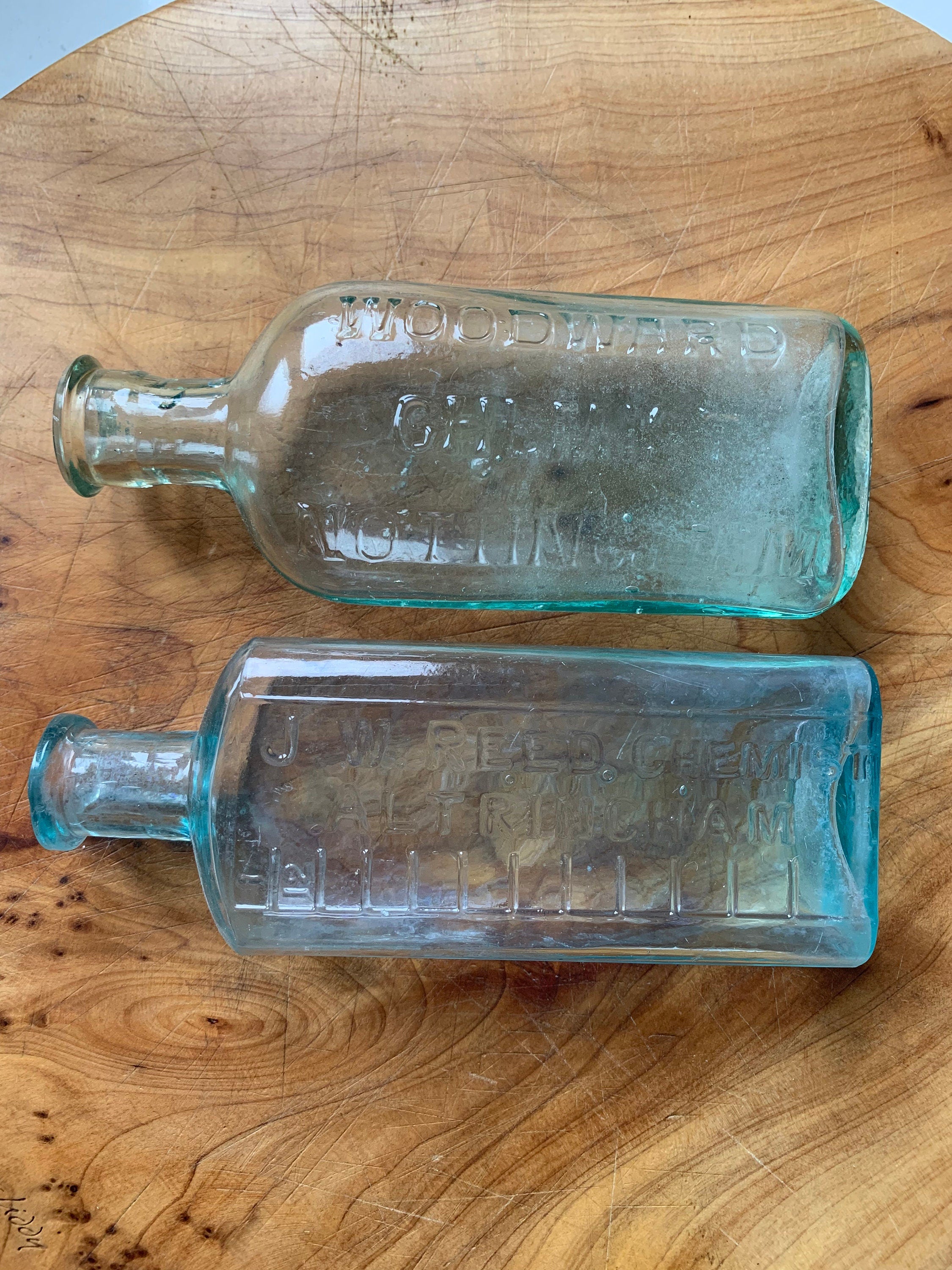 Pair of Vintage Chemist Bottles