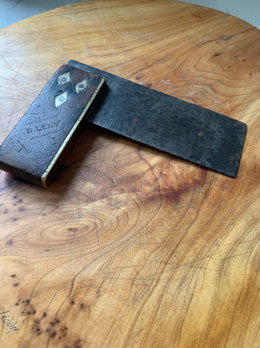 Vintage Carpenter square, with brass detailing