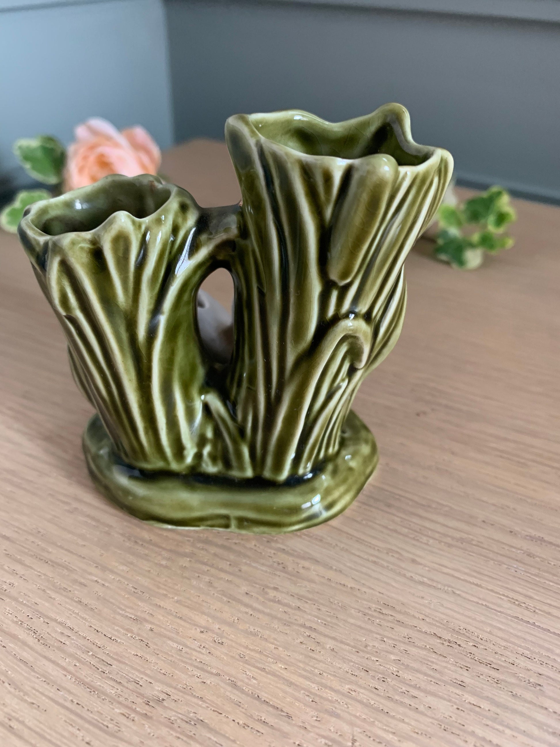 Sylvac vintage swan twin posy bud vase