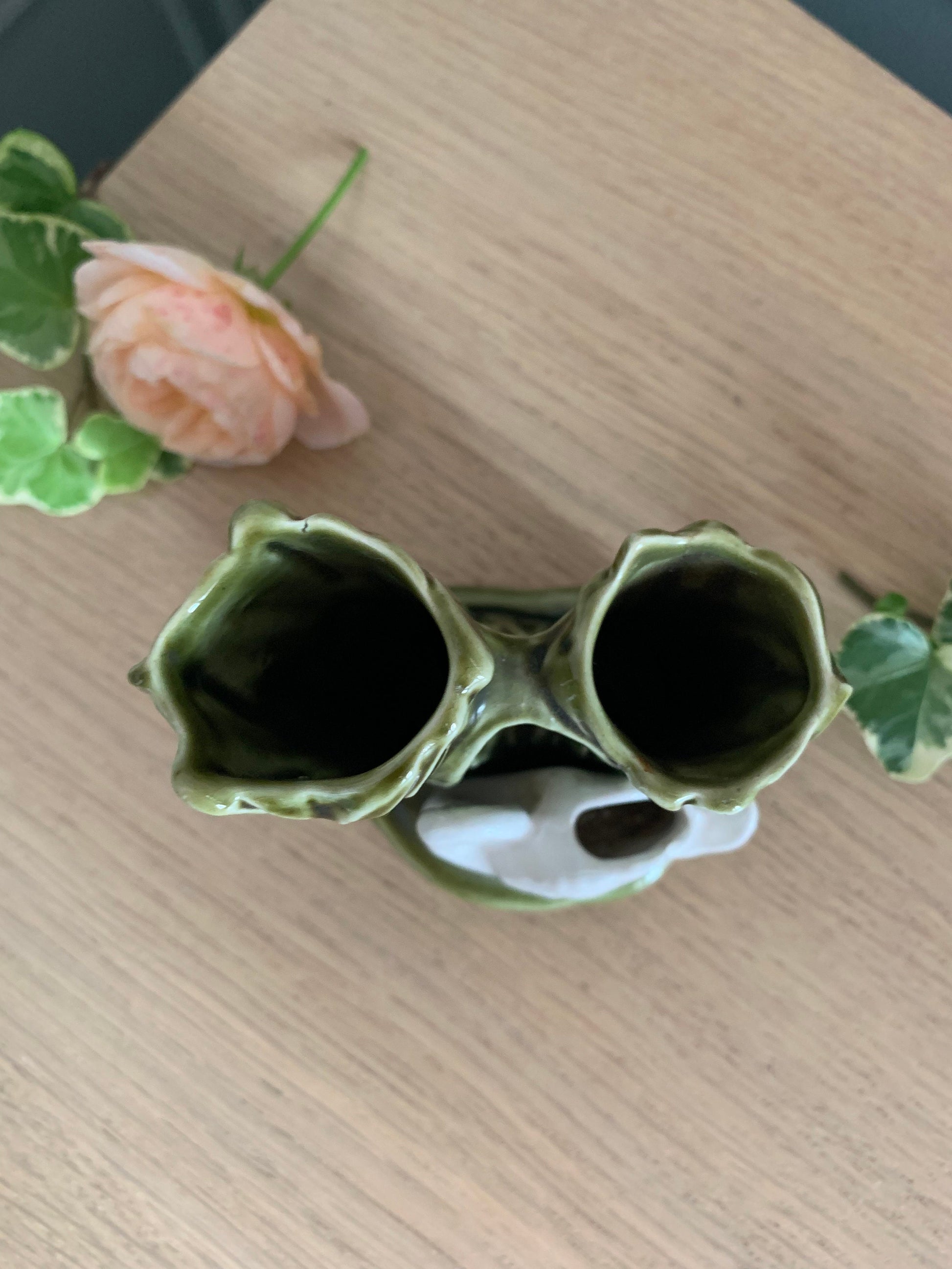 Sylvac vintage swan twin posy bud vase