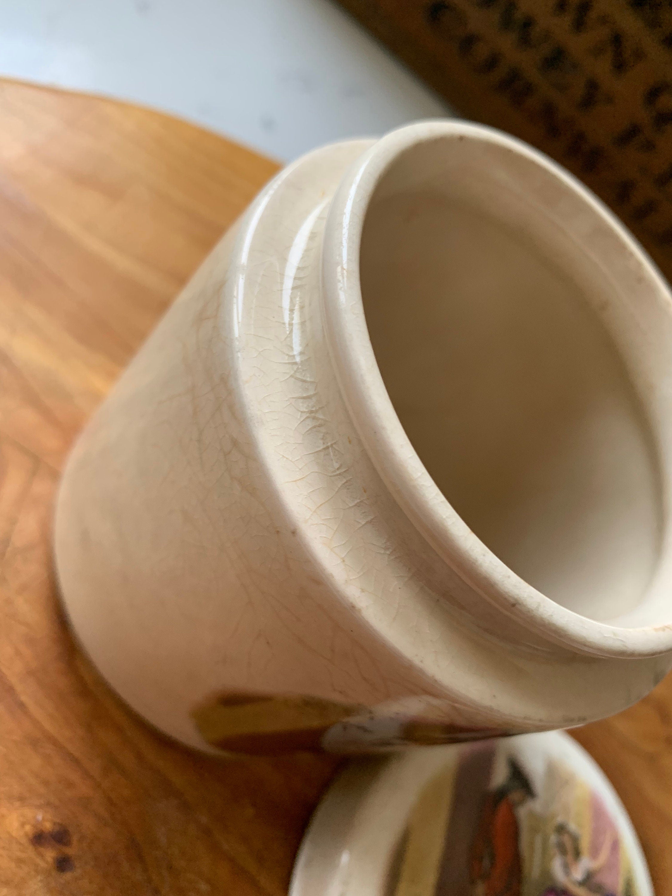 Vintage Sandland Ware , Frank Cooper Marmalade Ceramic marmalade pot with lid