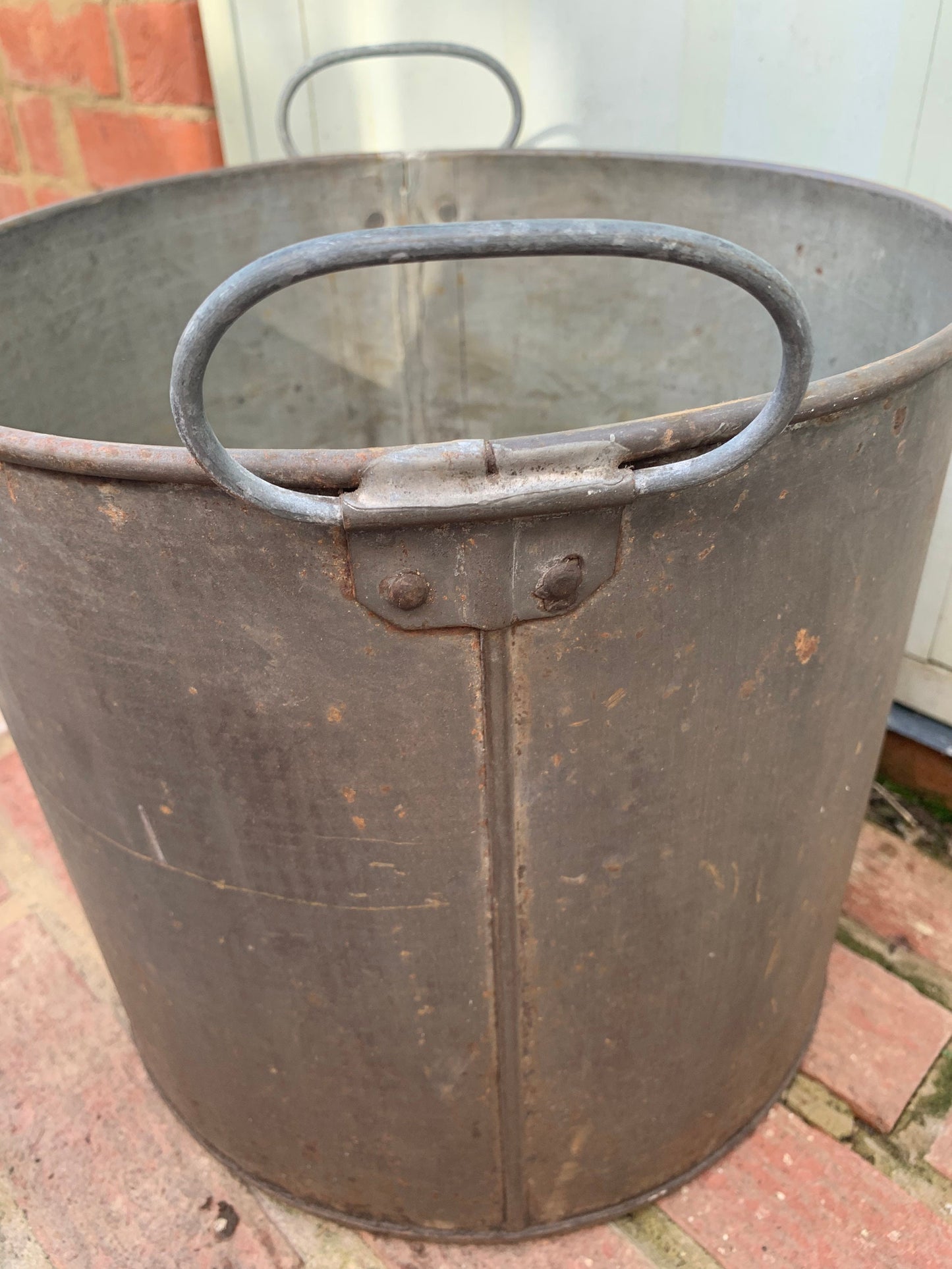 Vintage Galvanised Meat Boiler with Lift out Drainer