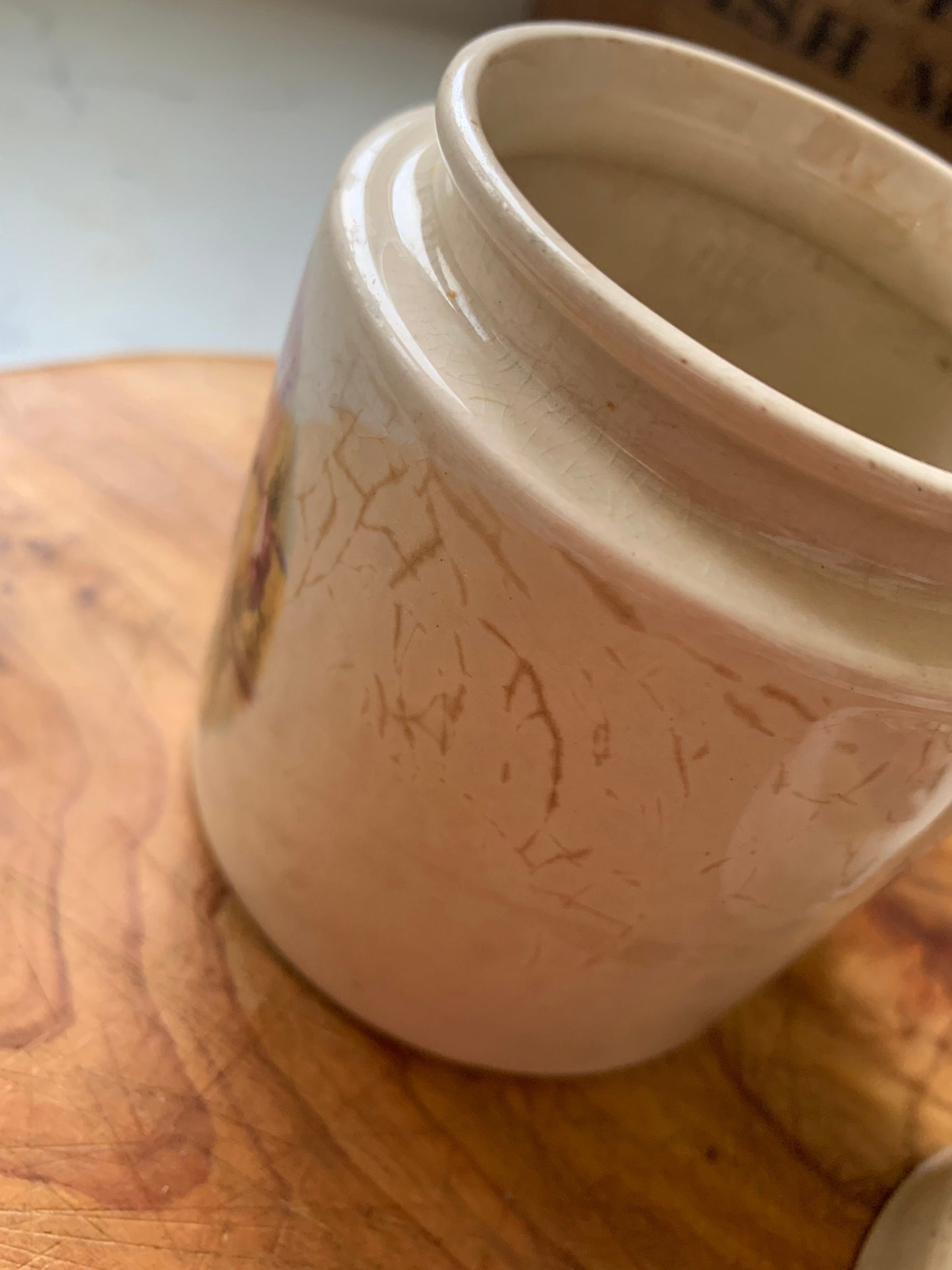 Vintage Sandland Ware , Frank Cooper Marmalade Ceramic marmalade pot with lid