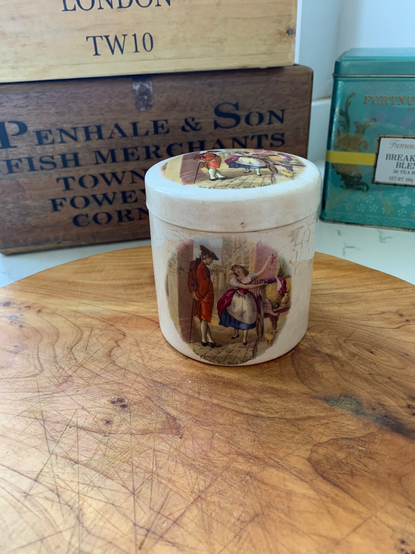 Vintage Sandland Ware , Frank Cooper Marmalade Ceramic marmalade pot with lid