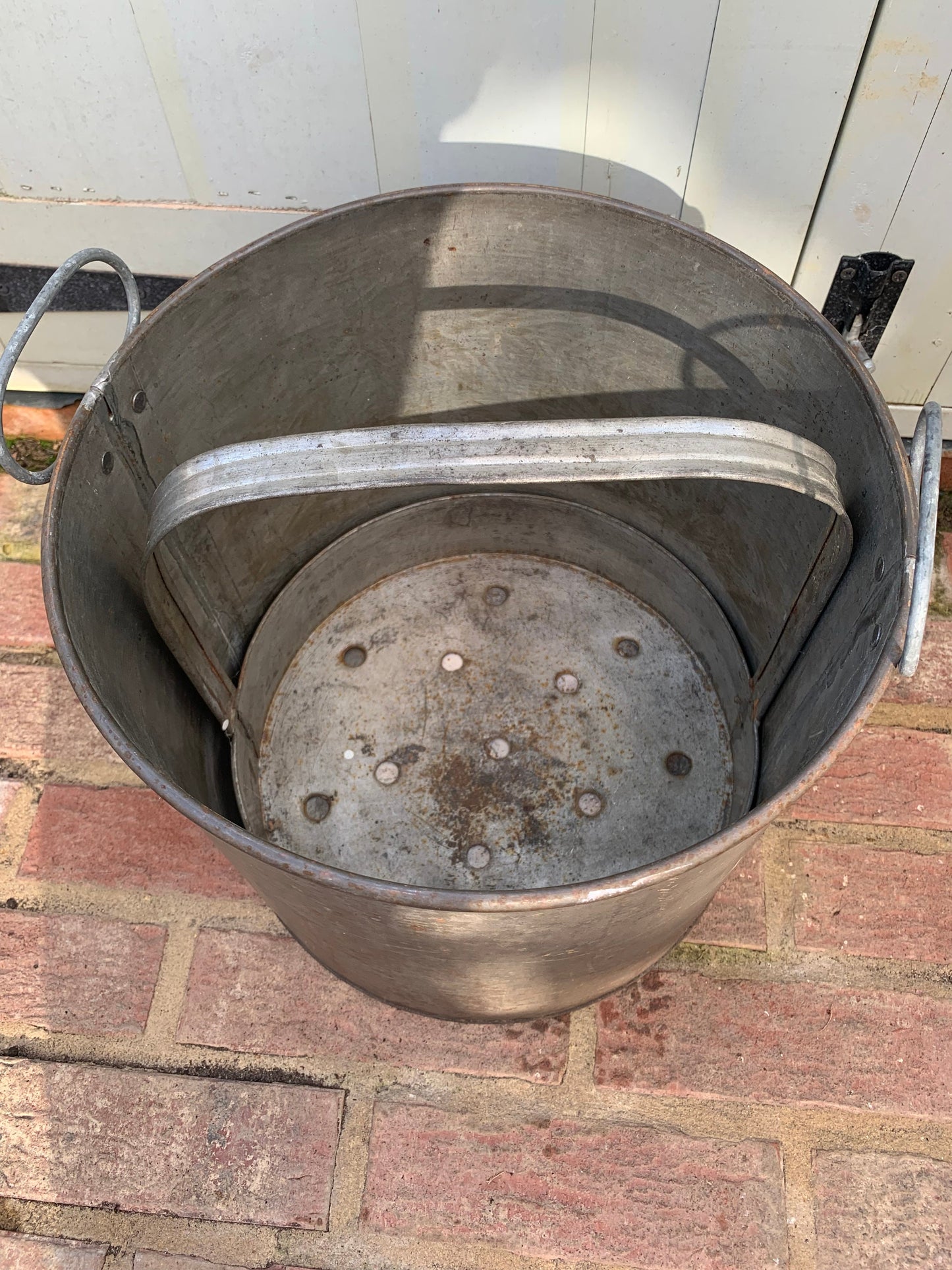 Vintage Galvanised Meat Boiler with Lift out Drainer