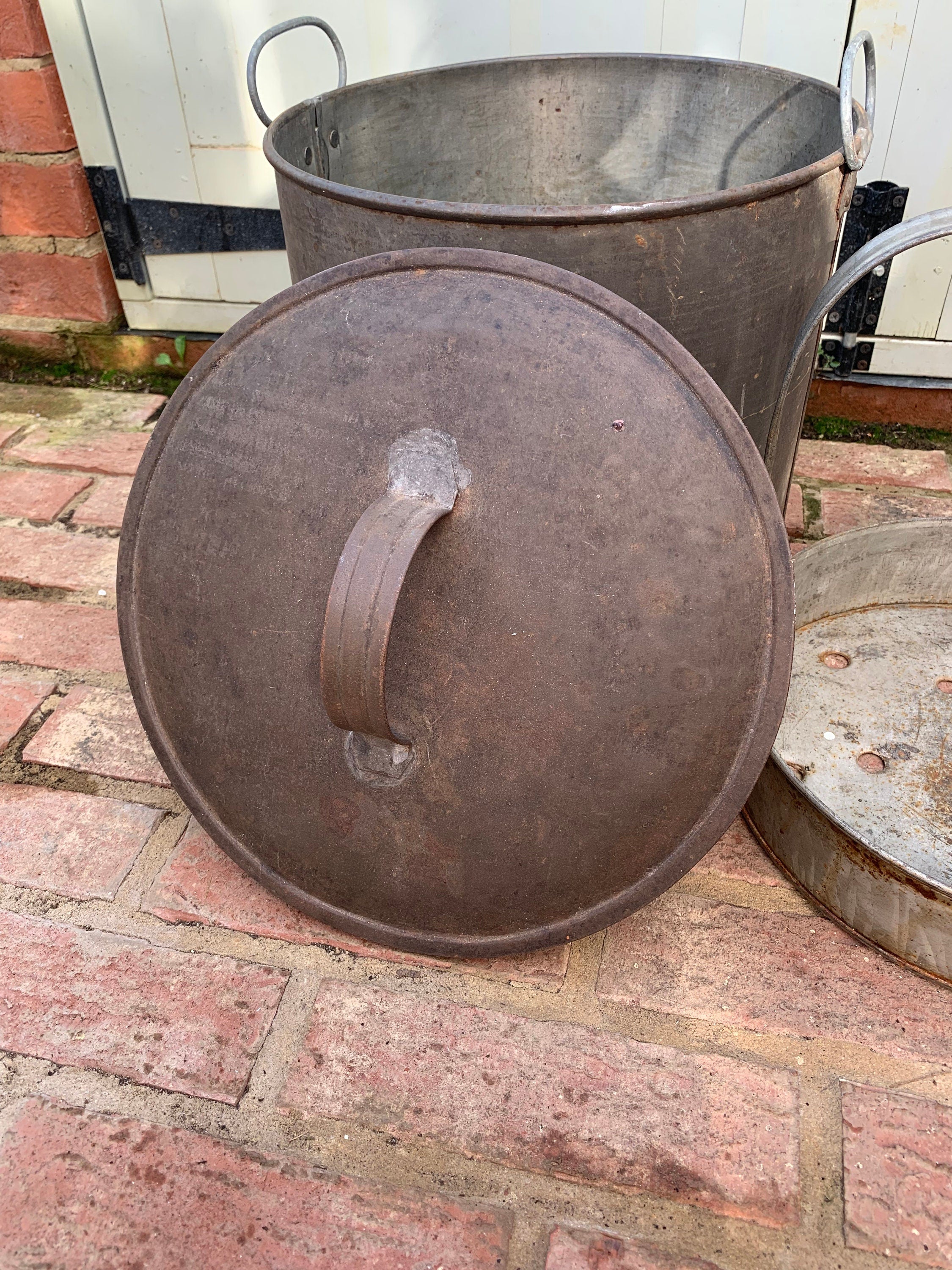 Vintage Galvanised Meat Boiler with Lift out Drainer