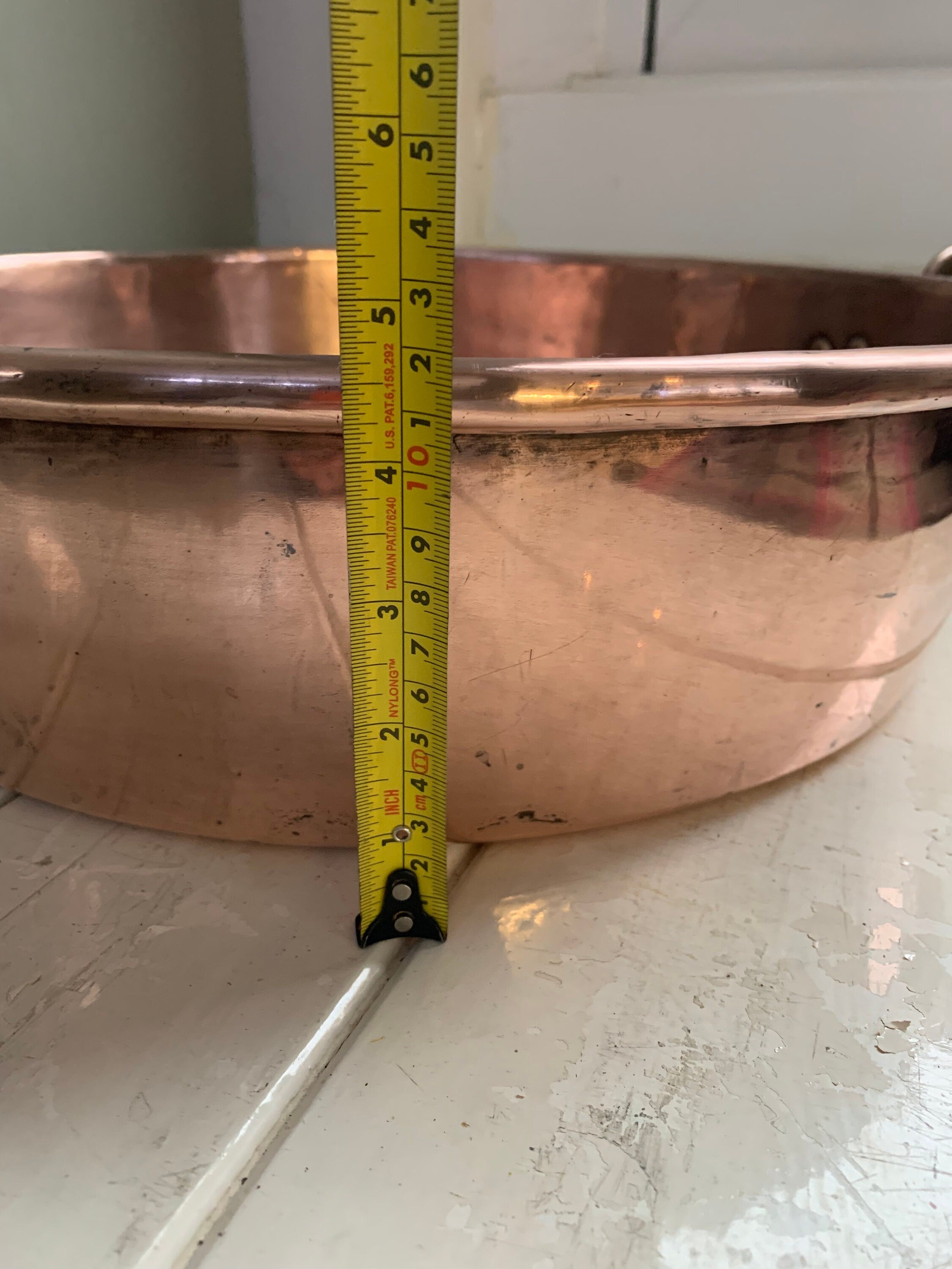 Large Solid Copper Pan