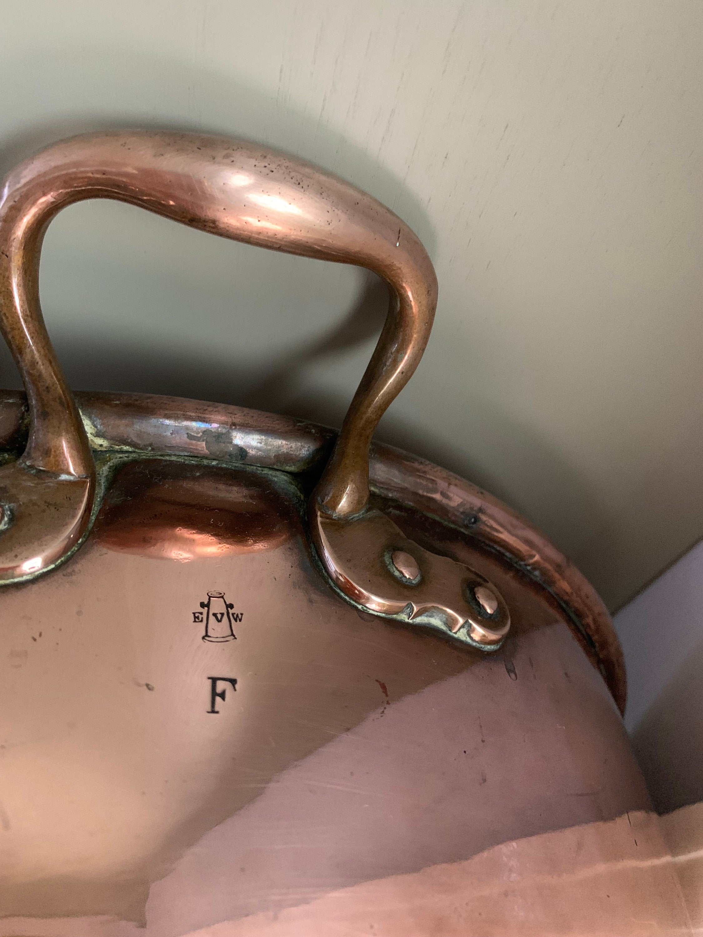 Large Solid Copper Pan