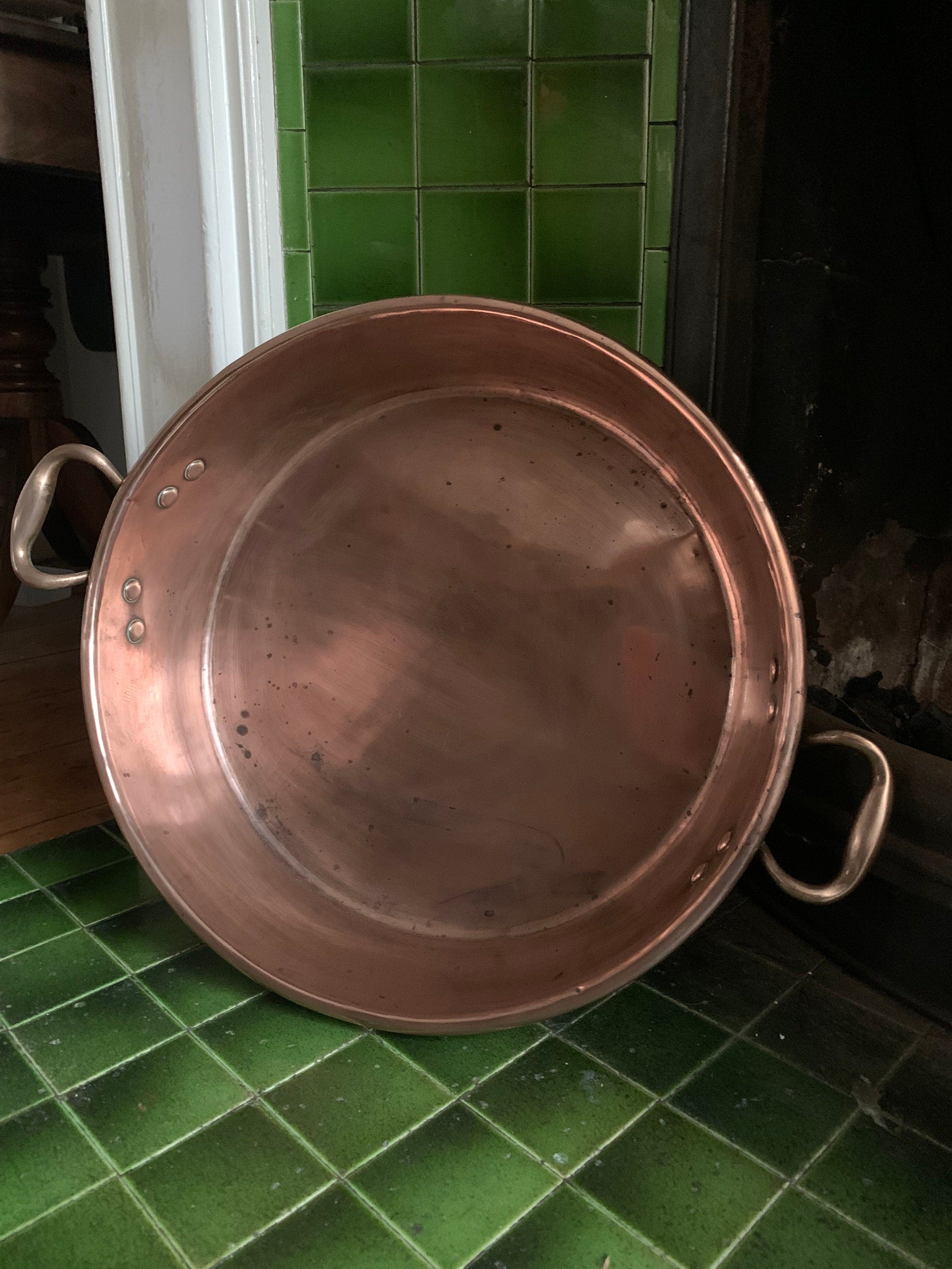Large Solid Copper Pan