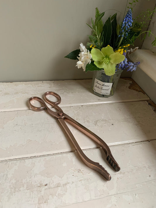 Copper Coal Tongs, Fireside Tools